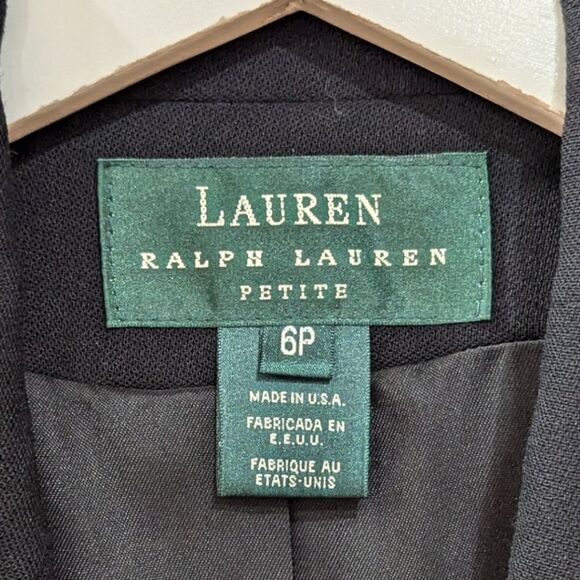 VTG Ralph Lauren Jacket Blazer Worsted Wool 3-D Gold RL Crest & Crown Sz 6P NWT - Picture 10 of 11